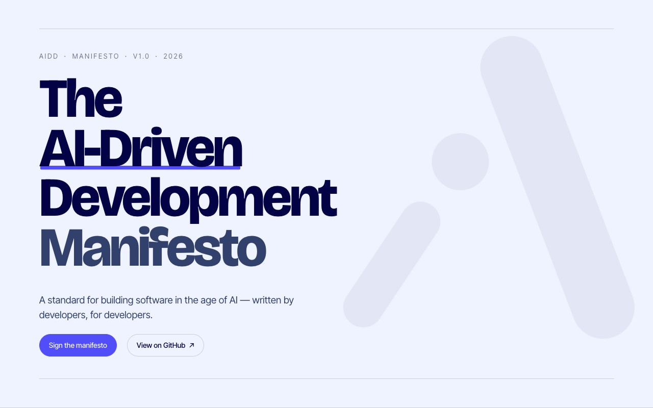 Le manifeste de l'AI-Driven Development